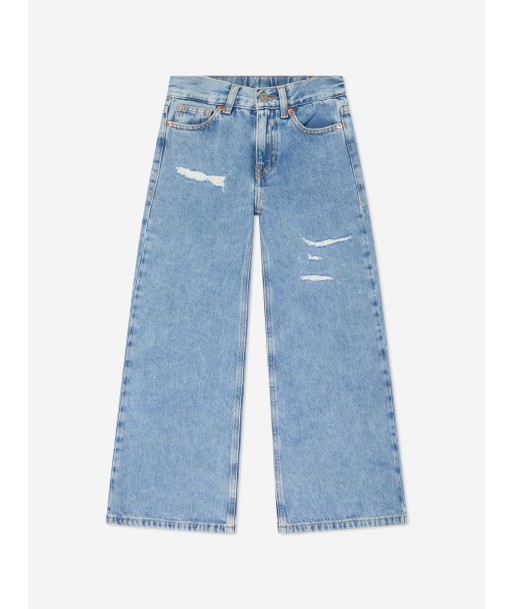 MM6 Maison Margiela Kids Wide Leg Jeans in Blue sélection de produits