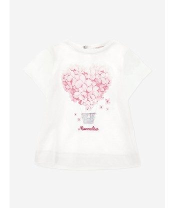 Monnalisa Baby Girls Floral Air Balloon T-Shirt in Ivory Par le système avancé 