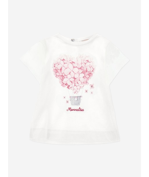 Monnalisa Baby Girls Floral Air Balloon T-Shirt in Ivory Par le système avancé 