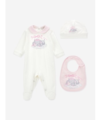 Monnalisa Baby Girls Dumbo Babygrow Gift Set in Ivory Les magasins à Paris et en Île-de-France