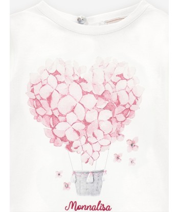 Monnalisa Baby Girls Floral Air Balloon T-Shirt in Ivory Par le système avancé 