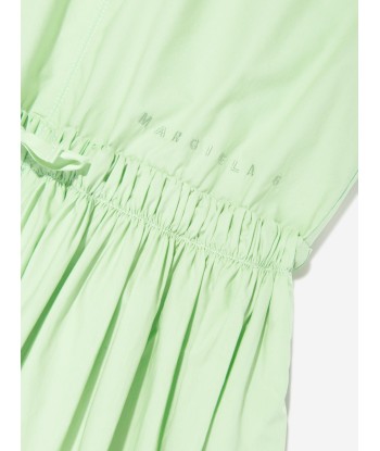 MM6 Maison Margiela Girls Sleeveless Poplin Dress in Green acheter en ligne