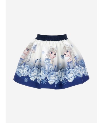 Monnalisa Girls Elsa Mikado Skirt in Blue Les magasins à Paris