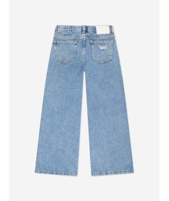 MM6 Maison Margiela Kids Wide Leg Jeans in Blue sélection de produits