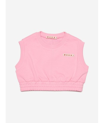 MARNI Girls Sleeveless Sweatshirt in Pink hantent personnes