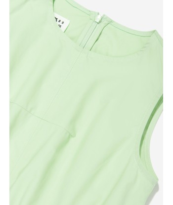 MM6 Maison Margiela Girls Sleeveless Poplin Dress in Green acheter en ligne