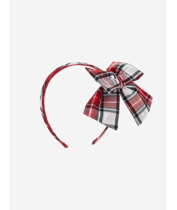 Monnalisa Girls Tartan Bow Headband in Red Le MVP de beaucoup