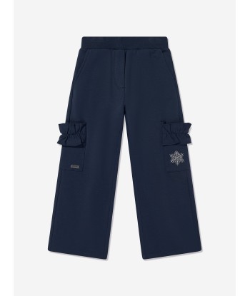 Monnalisa Girls Cargo Joggers in Blue Pour