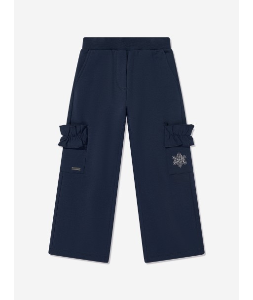 Monnalisa Girls Cargo Joggers in Blue Pour