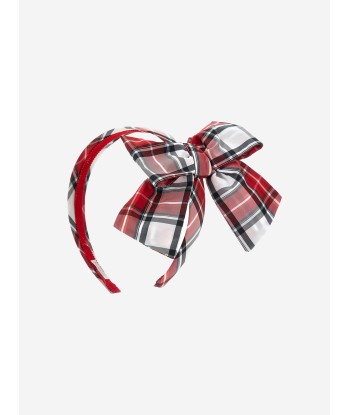 Monnalisa Girls Tartan Bow Headband in Red Le MVP de beaucoup