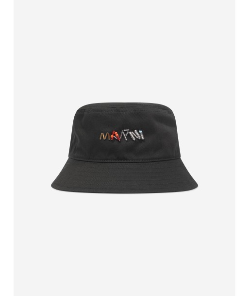 MARNI Girls Logo Bucket Hat in Black la colonne vertébrale