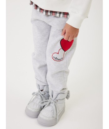 Monnalisa Girls Heart Joggers in Grey À commander