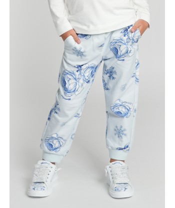 Monnalisa Girls Frozen Print Joggers in White le des métaux précieux