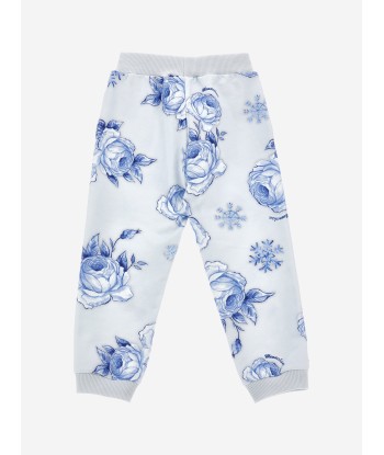 Monnalisa Girls Frozen Print Joggers in White le des métaux précieux