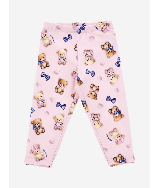 Monnalisa Baby Girls Teddy Bear Leggings in Pink sur le site 