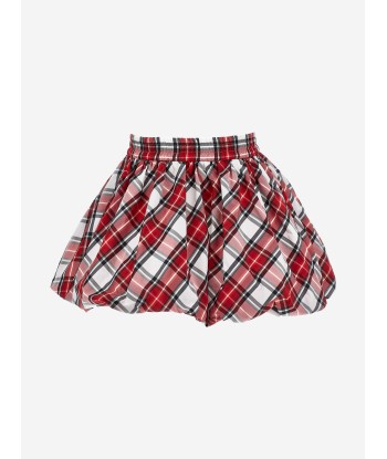 Monnalisa Baby Girls Tartan Taffeta Balloon Skirt in Red l'achat 