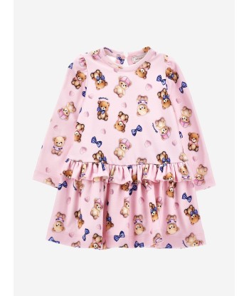 Monnalisa Baby Girls Bear Milano Dress in Pink meilleur choix