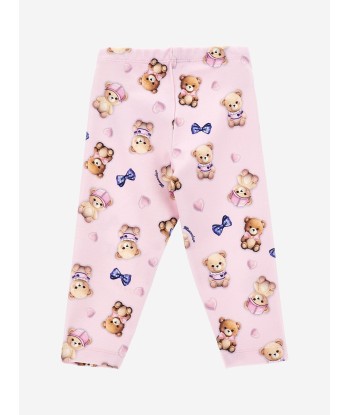 Monnalisa Baby Girls Teddy Bear Leggings in Pink sur le site 