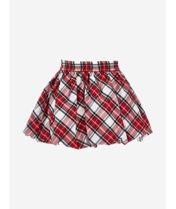 Monnalisa Baby Girls Tartan Taffeta Balloon Skirt in Red l'achat 