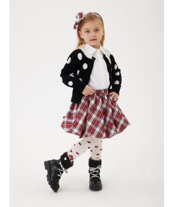 Monnalisa Baby Girls Tartan Taffeta Balloon Skirt in Red l'achat 