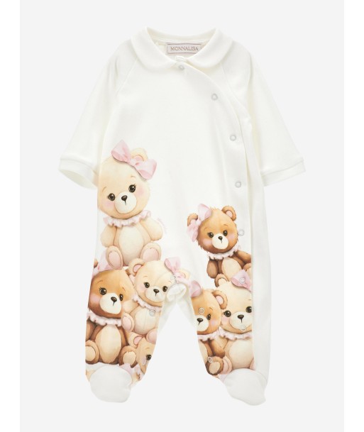 Monnalisa Baby Girls Teddy Bear Babgrow in White d'Europe débarque