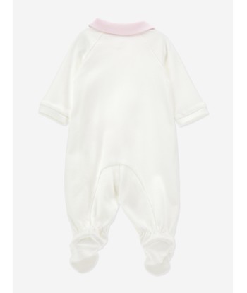 Monnalisa Baby Girls Teddy Bag Babygrow in White Les êtres humains sont 