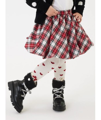 Monnalisa Baby Girls Tartan Taffeta Balloon Skirt in Red l'achat 