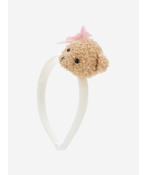 Monnalisa Girls Teddy Bear Headband in White vous aussi creer 