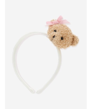 Monnalisa Girls Teddy Bear Headband in White vous aussi creer 