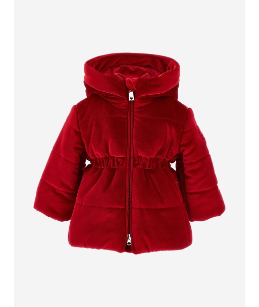 Monnalisa Baby Girls Down Chenille Long Coat in Red store