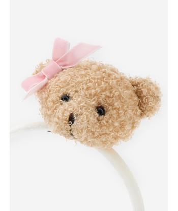 Monnalisa Girls Teddy Bear Headband in White vous aussi creer 