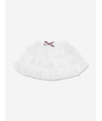 Monnalisa Baby Girls Bodysuit With Tulle Skirt in Ivory pas cher chine