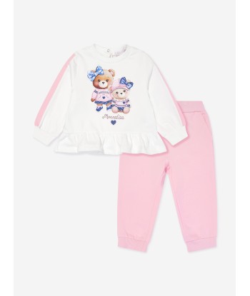 Monnalisa Baby Girls Bear Tracksuit in Ivory de technologie