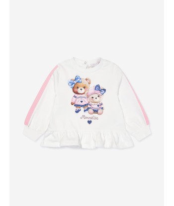 Monnalisa Baby Girls Bear Tracksuit in Ivory de technologie