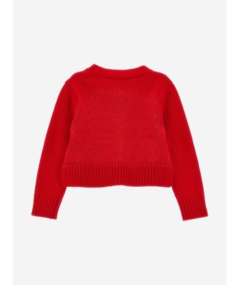 Monnalisa Baby Girls Wool Knitted Cardigan in Red ou a consommer sur place