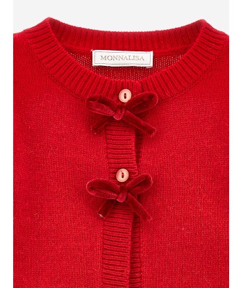 Monnalisa Baby Girls Wool Knitted Cardigan in Red ou a consommer sur place