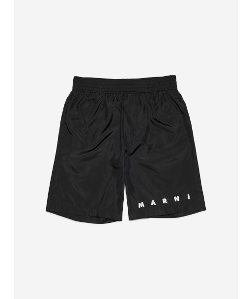 MARNI Boys Logo Swim Shorts in Black Toutes les collections ici