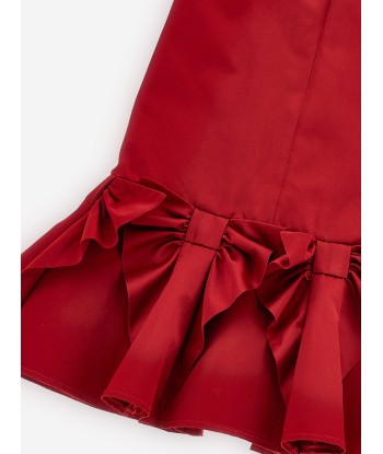 Monnalisa Girls Bow Duchess Dress in Red de l' environnement