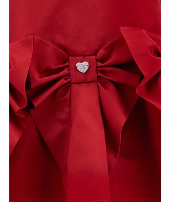 Monnalisa Girls Bow Duchess Dress in Red de l' environnement