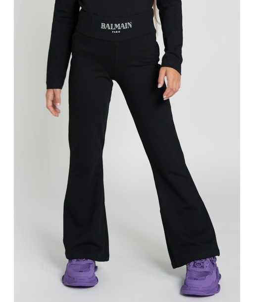 Balmain Girls Flared Logo Leggings in Black commande en ligne