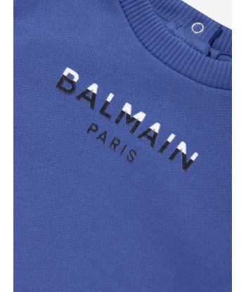 Balmain Baby Boys Logo Sweatshirt in Blue 2 - 3 jours ouvrés.