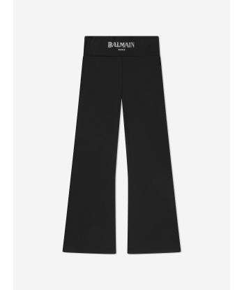 Balmain Girls Flared Logo Leggings in Black commande en ligne