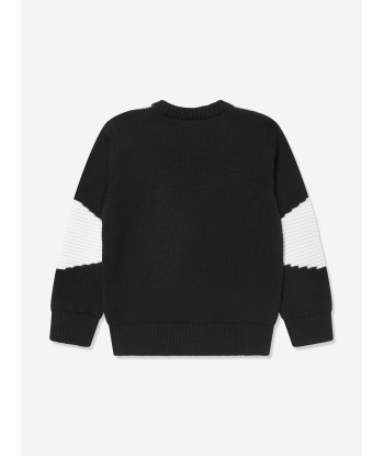 Balmain Boys Paris Logo Jumper in Black est présent 