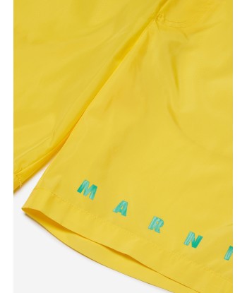 MARNI Boys Logo Swim Shorts in Yellow ouvre sa boutique