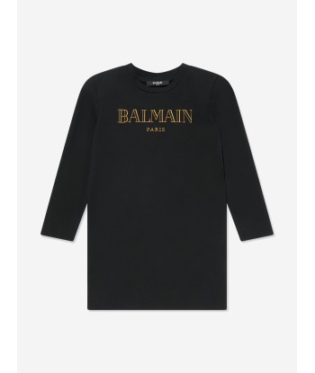 Balmain Girls Logo Dress in Black offre 