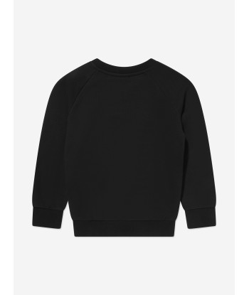 Balmain Kids Paris Logo Sweatshirt in Black pas chere