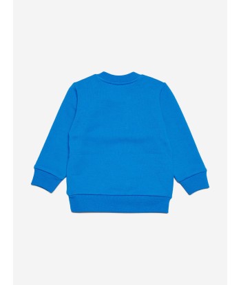 MARNI Baby Round Logo Sweatshirt in Blue Vous souhaitez 