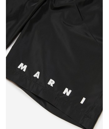 MARNI Boys Logo Swim Shorts in Black Toutes les collections ici