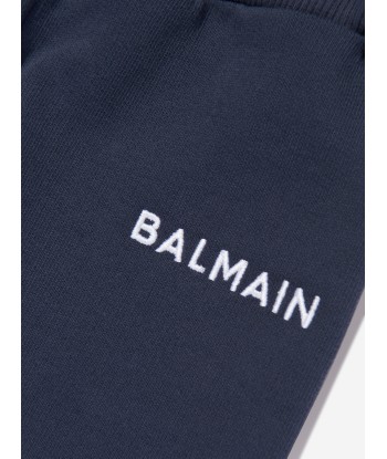 Balmain Baby Logo Joggers in Navy shop