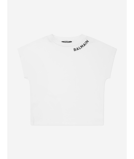 Balmain Girls Logo T-Shirt in White Comment ça marche